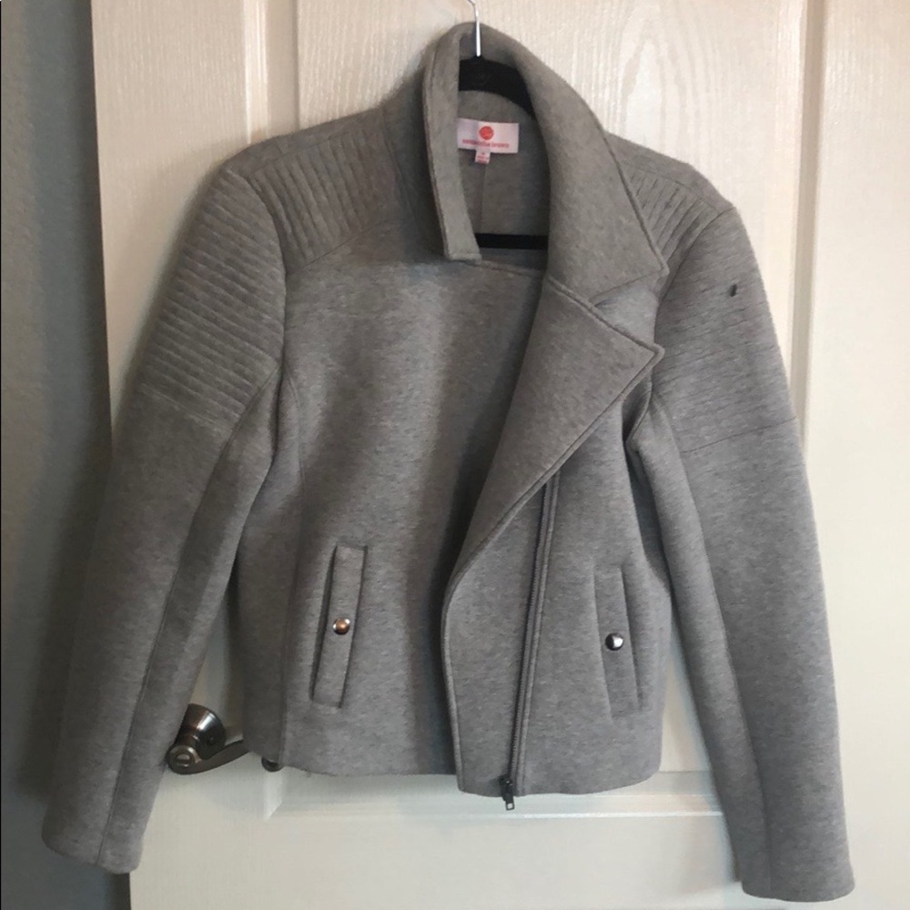 Stretch cotton moto jacket